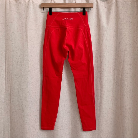 Alphalete Pants - Alphalete No Front Seam Legging Tight Formula Red XS Like New